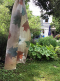 Classic multicoloured maple silk scarf - Soierie Huo