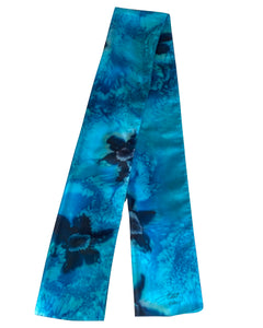 Silk scarf Ara silk marine bloom - Soierie Huo