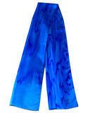 Ultramarine wave silk scarf - Soierie Huo