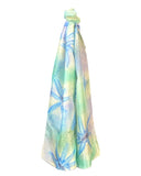 Blue daisies silk scarf - Soierie Huo