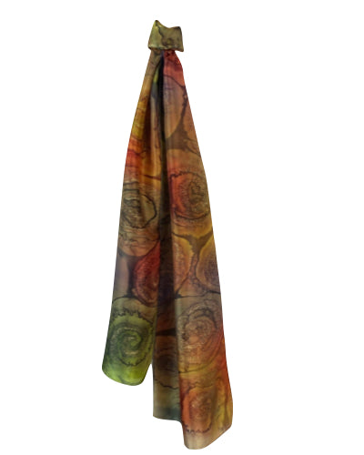 Nautiles aniseed silk scarf - Soierie Huo