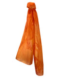 Tangerine wave silk scarf - Soierie Huo