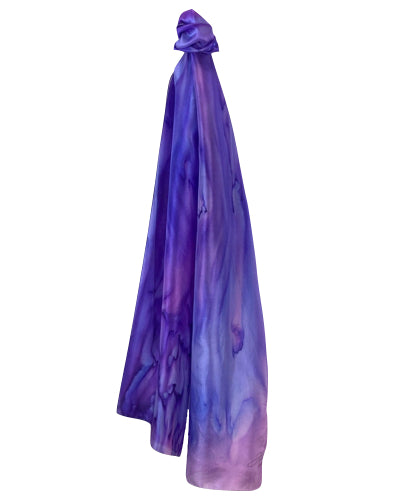 Purple ripple silk scarf - Soierie Huo