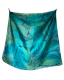 Square silk scarf with sea bed sheets - Soierie Huo