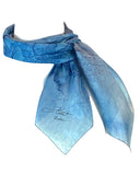 Square silk scarf The blue of your eyes - Soierie Huo