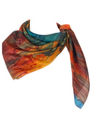 Square silk scarf Les grandes chaleurs - Soierie Huo