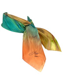 Square silk scarf Citrus scent - Soierie Huo