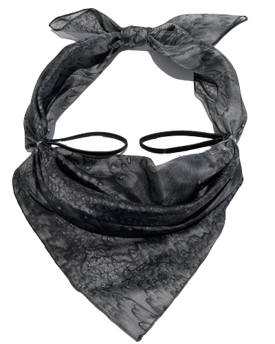 Mask, Silk face cover Granité noir - Soierie Huo