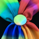 Square rainbow silk scarf - Soierie Huo