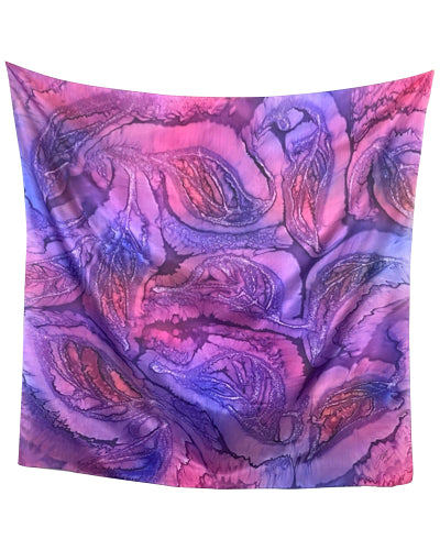 Square silk scarf Espiritus - Soierie Huo