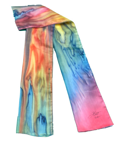Warm cast silk scarf - Soierie Huo