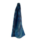 Navy cast silk scarf - Soierie Huo