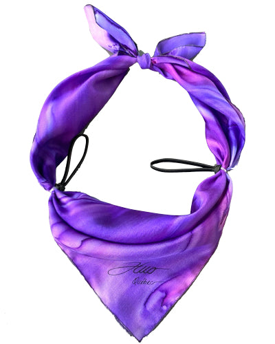Mask, Purple Cast Silk Face Cover - Soierie Huo