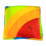 Square rainbow silk scarf - Soierie Huo