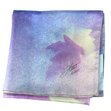 Purple maple square silk scarf - Soierie Huo